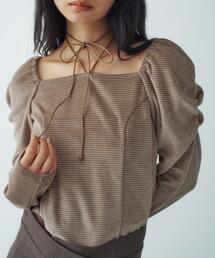 CODE A（コードエー）の「velour square puff top（Tシャツ/カットソー）」