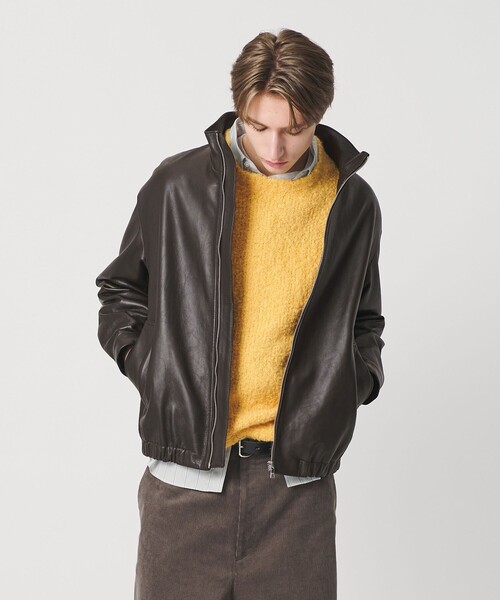 BEAUTY&YOUTH UNITED ARROWS(ビューティーアンドユースユナイテッドアローズ)の「セミベジタブル シープ レザー ブルゾン(ブルゾン・メンズ・ダークブラウン・S/XL/M/L)」の3枚目の写真