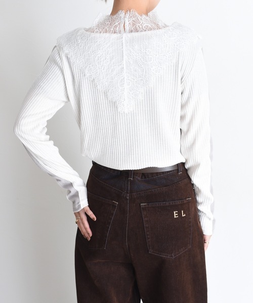 レースカラーリブカットソー Eimee Law│Eimee Law & LHELBIE 公式