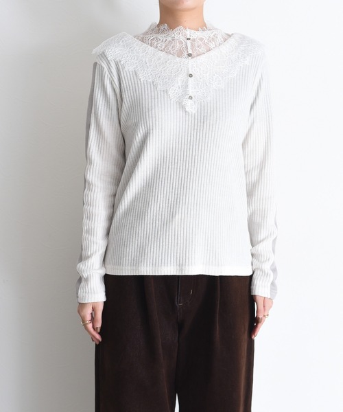 レースカラーリブカットソー Eimee Law│Eimee Law & LHELBIE 公式