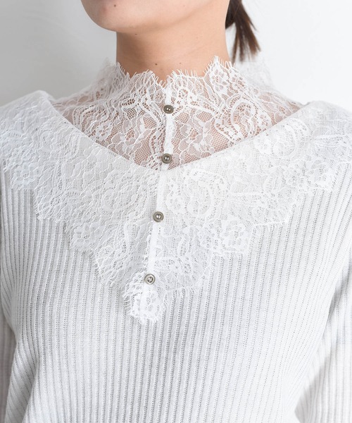 レースカラーリブカットソー Eimee Law│Eimee Law & LHELBIE 公式