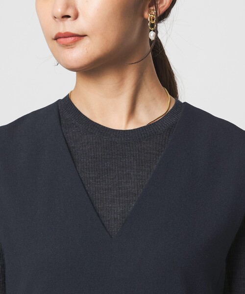 green label relaxing（グリーンレーベルリラクシング）の「［size SHORTあり］fleurie(フルリー) ジャンパースカート（ジャンパースカート・レディース・ネイビー/ベージュ・SHORT/FREE）」の22枚目の写真