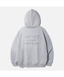 AGOD（エージーオーディー）の「2_WAY シグネチャー刺繍スウェットフードパーカージップアップ [グレー]（パーカー）」