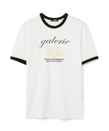サンセットハーフリンガーTシャツホワイト