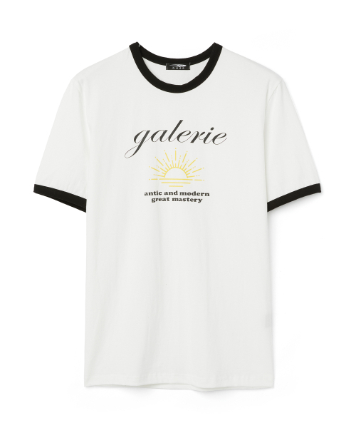 DNSR(ディーエヌエスアール)の「サンセットハーフリンガーTシャツホワイト(Tシャツ/カットソー・メンズ・その他・MEDIUM/LARGE/X-LARGE)」の1枚目の写真