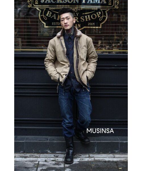 FRIZMWORKS(フリズムワークス)の「EDGAR N-1 DECK JACKET _ BEIGE(その他アウター・メンズ・その他・MEDIUM/LARGE/X-LARGE/SMALL)」の4枚目の写真