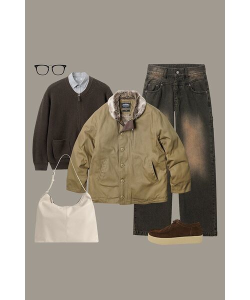 FRIZMWORKS(フリズムワークス)の「EDGAR N-1 DECK JACKET _ BEIGE(その他アウター・メンズ・その他・MEDIUM/LARGE/X-LARGE/SMALL)」の5枚目の写真