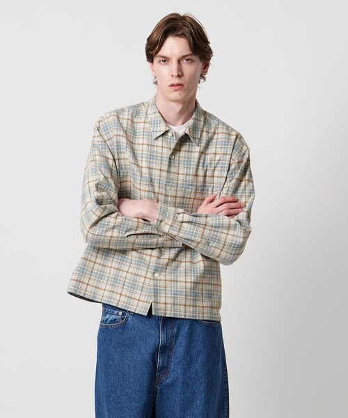 UNITED ARROWS & SONS（ユナイテッドアローズアンドサンズ）の「＜UNITED ARROWS & SONS＞ CHECK BOXY SHIRT/シャツ（シャツ/ブラウス・メンズ・ダークオレンジ/ベージュ・S/M/XL/L）」の20枚目の写真