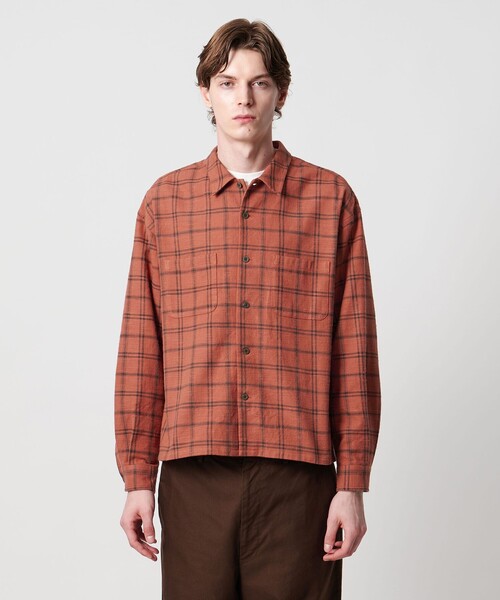 UNITED ARROWS & SONS（ユナイテッドアローズアンドサンズ）の「＜UNITED ARROWS & SONS＞ CHECK BOXY SHIRT/シャツ（シャツ/ブラウス・メンズ・ダークオレンジ/ベージュ・S/M/XL/L）」の13枚目の写真