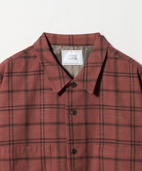 UNITED ARROWS & SONS（ユナイテッドアローズアンドサンズ）の「＜UNITED ARROWS & SONS＞ CHECK BOXY SHIRT/シャツ（シャツ/ブラウス・メンズ・ダークオレンジ/ベージュ・S/M/XL/L）」の3枚目の写真