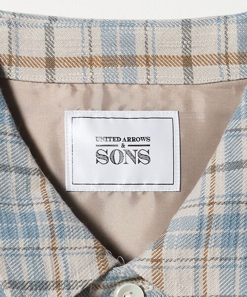 UNITED ARROWS & SONS（ユナイテッドアローズアンドサンズ）の「＜UNITED ARROWS & SONS＞ CHECK BOXY SHIRT/シャツ（シャツ/ブラウス・メンズ・ダークオレンジ/ベージュ・S/M/XL/L）」の5枚目の写真