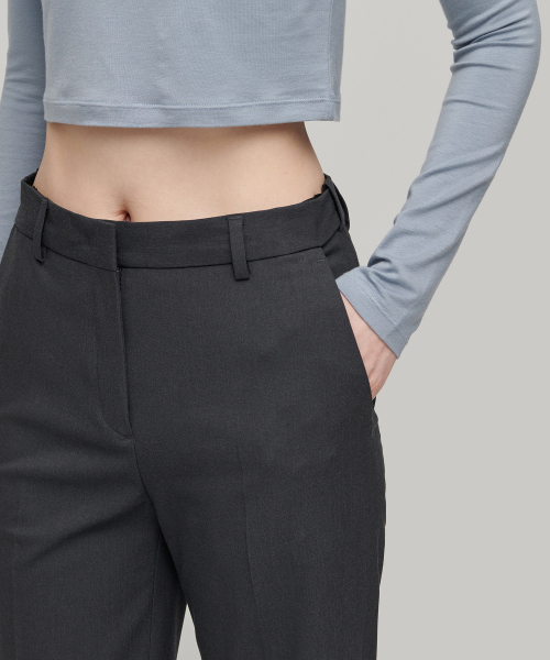 MUSINSA STANDARD WOMAN（ムシンサスタンダードウーマン）の「ウィメンズセミブーツカットヒドゥンバンディングスラックス[グレー]（スラックス・レディース・その他・34/27/28/29/32/30/31/24/25/26）」の7枚目の写真