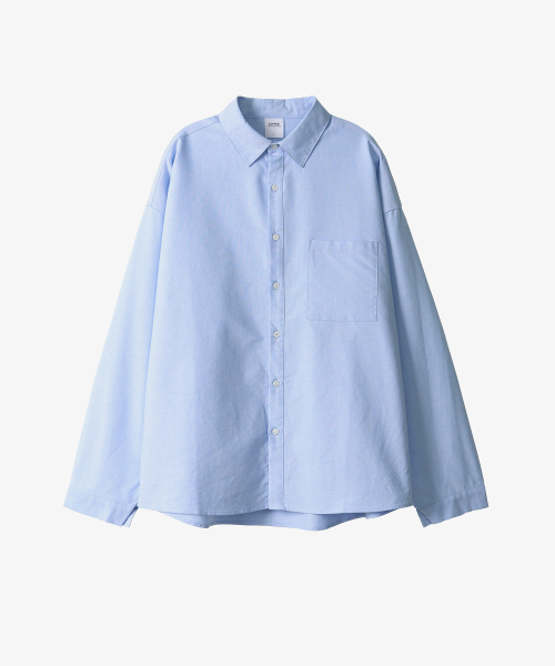 TOFFEE(トフィー)の「オーバーフィットオックスフォードシャツ(BLUE)(シャツ/ブラウス・メンズ・その他・MEDIUM/LARGE)」の2枚目の写真