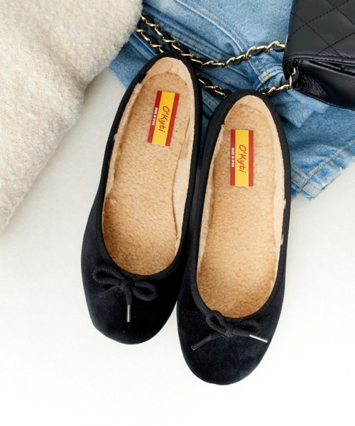 O'Kyti（オキティ）の「[O'Kyti/オキティ] ベルベット バレエシューズ（バレエシューズ・レディース・ブラック・36/37/38）」の2枚目の写真