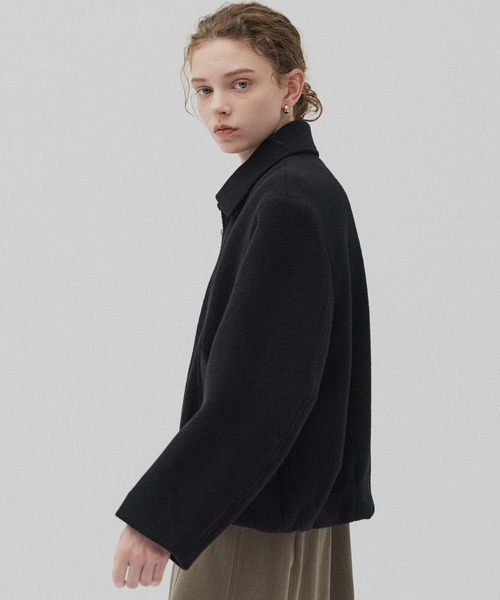 ウールジップタックショートコート（ブルゾン）｜PUBLIC TOKYO