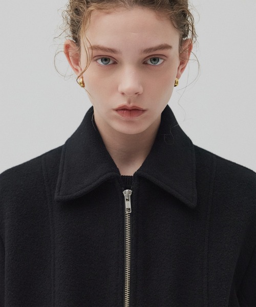 ウールジップタックショートコート（ブルゾン）｜PUBLIC TOKYO