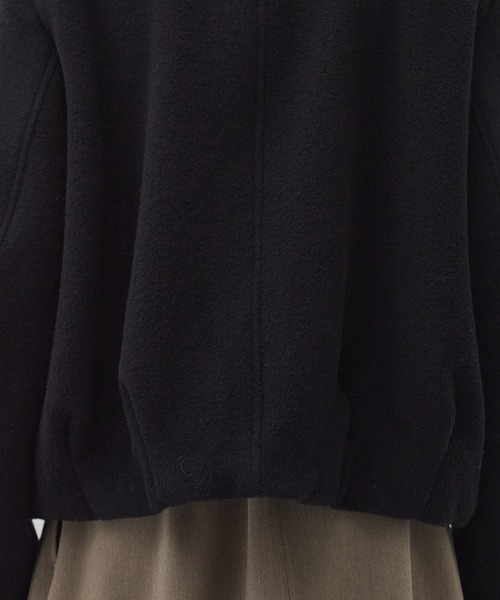 PUBLIC TOKYO(パブリックトウキョウ)の「ウールジップタックショートコート(ブルゾン・レディース・ブラック/マルチ/ベージュ・1/2)」の7枚目の写真