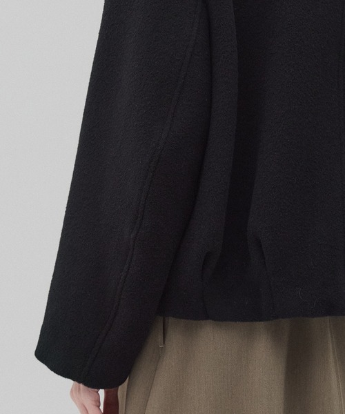 PUBLIC TOKYO(パブリックトウキョウ)の「ウールジップタックショートコート(ブルゾン・レディース・ブラック/マルチ/ベージュ・1/2)」の8枚目の写真