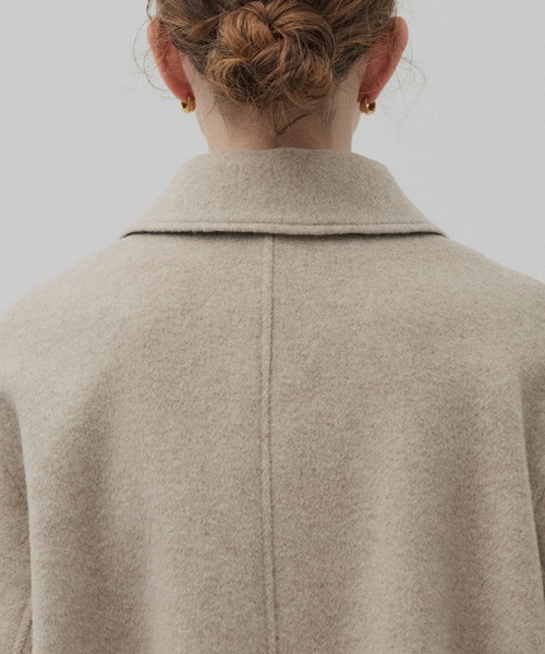 PUBLIC TOKYO(パブリックトウキョウ)の「ウールジップタックショートコート(ブルゾン・レディース・ブラック/マルチ/ベージュ・1/2)」の14枚目の写真