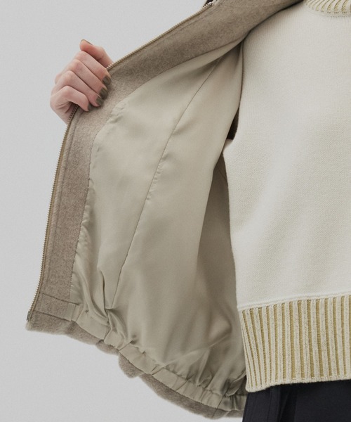 PUBLIC TOKYO(パブリックトウキョウ)の「ウールジップタックショートコート(ブルゾン・レディース・ブラック/マルチ/ベージュ・1/2)」の18枚目の写真