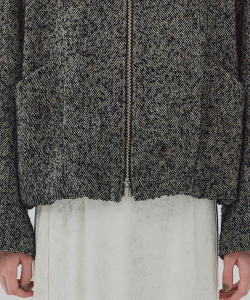 PUBLIC TOKYO(パブリックトウキョウ)の「ウールジップタックショートコート(ブルゾン・レディース・ブラック/マルチ/ベージュ・1/2)」の22枚目の写真