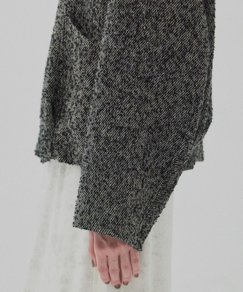 PUBLIC TOKYO（パブリックトウキョウ）の「【完売間近】ウールジップタックショートコート（ブルゾン・レディース・ブラック/マルチ/ベージュ・1/2）」の17枚目の写真