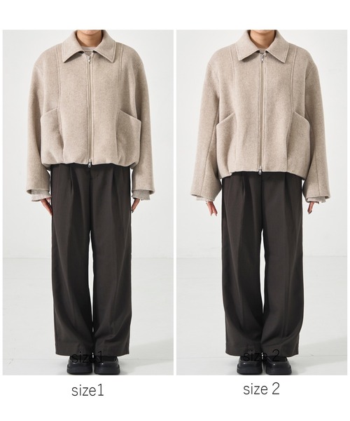 パブリックトウキョウ　ウールジップショートコート PUBLIC TOKYO（パブリックトウキョウ） ブルゾン アウター ウール