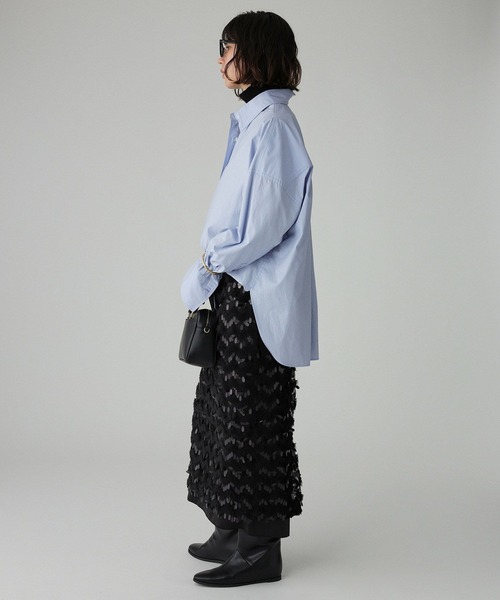 BABYLONE（バビロン）の「フェザースパンコールスカート（スカート・レディース・チャコール/オフホワイト・フリー）」の11枚目の写真