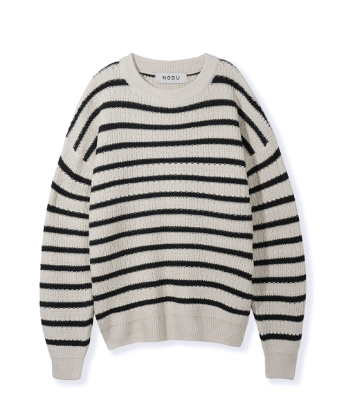 NODU（ノードユー）の「ナポリストライプニット[アイボリー]（ニット/セーター・レディース・その他・LARGE/MEDIUM）」の2枚目の写真