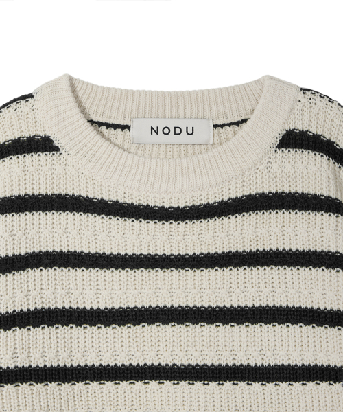 NODU（ノードユー）の「ナポリストライプニット[アイボリー]（ニット/セーター・レディース・その他・LARGE/MEDIUM）」の4枚目の写真