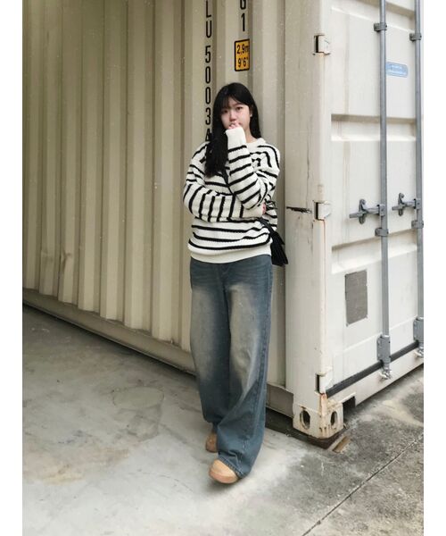 NODU（ノードユー）の「ナポリストライプニット[アイボリー]（ニット/セーター・レディース・その他・LARGE/MEDIUM）」の13枚目の写真