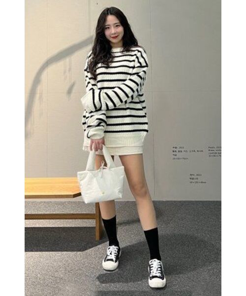 NODU（ノードユー）の「ナポリストライプニット[アイボリー]（ニット/セーター・レディース・その他・LARGE/MEDIUM）」の17枚目の写真