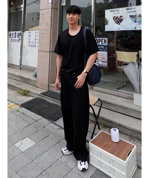 GLW(ジーエルダブリュ)の「リネンライクイージーワイドデニムパンツブラック(デニムパンツ・レディース・その他・MEDIUM/SMALL/X-LARGE/X-SMALL/LARGE/XX-SMALL)」の14枚目の写真