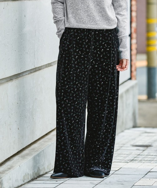 GEORGE'S（ジョージズ）の「フラワーベロアパンツ（その他パンツ・レディース・ブラウン/グレー/ブラック・SMALL/MEDIUM）」の9枚目の写真