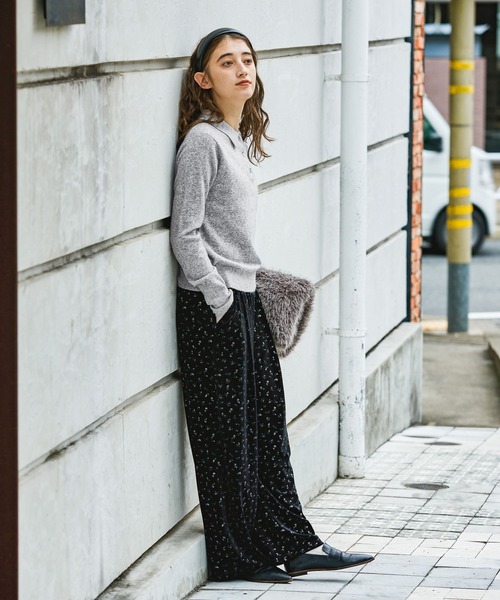 GEORGE'S（ジョージズ）の「フラワーベロアパンツ（その他パンツ・レディース・ブラウン/グレー/ブラック・SMALL/MEDIUM）」の5枚目の写真