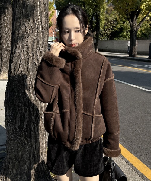 ハイネック＆襟ありを楽しめる2way仕様】バイカラーラインハイネック