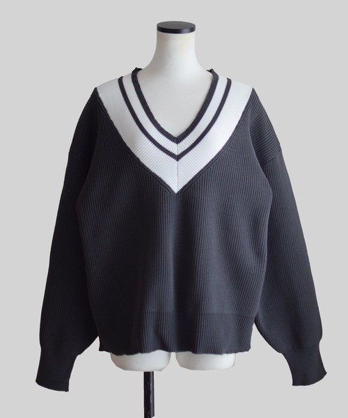 Marient(マリエント)の「チルデンニットPO(ニット/セーター・レディース・グレー/ブラック・FREE)」の9枚目の写真