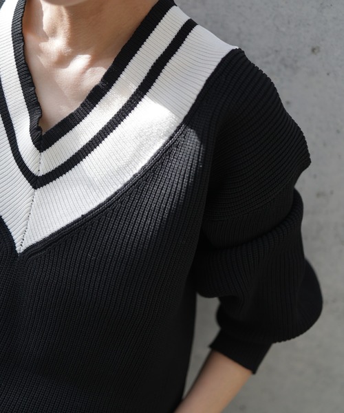 Marient(マリエント)の「チルデンニットPO(ニット/セーター・レディース・グレー/ブラック・FREE)」の14枚目の写真