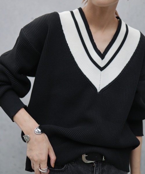 Marient(マリエント)の「チルデンニットPO(ニット/セーター・レディース・グレー/ブラック・FREE)」の15枚目の写真