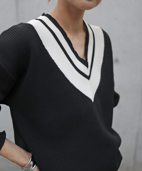 Marient(マリエント)の「チルデンニットPO(ニット/セーター・レディース・グレー/ブラック・FREE)」の16枚目の写真