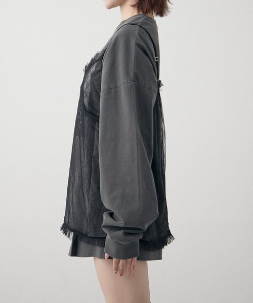 mline（エムライン）の「[mline]シアーレースキャミ（キャミソール・レディース・ブラック/ベージュ・FREE）」の8枚目の写真