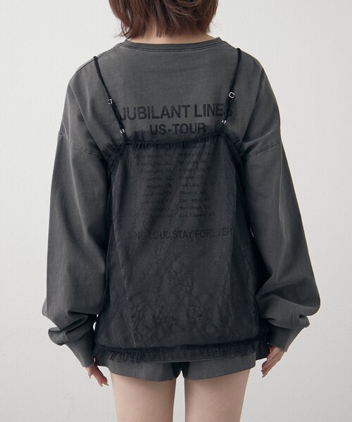 mline（エムライン）の「[mline]シアーレースキャミ（キャミソール・レディース・ブラック/ベージュ・FREE）」の9枚目の写真