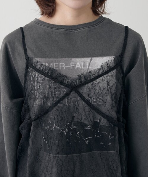 mline（エムライン）の「[mline]シアーレースキャミ（キャミソール・レディース・ブラック/ベージュ・FREE）」の11枚目の写真