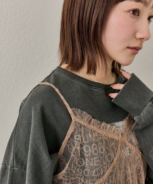 mline（エムライン）の「[mline]シアーレースキャミ（キャミソール・レディース・ブラック/ベージュ・FREE）」の17枚目の写真