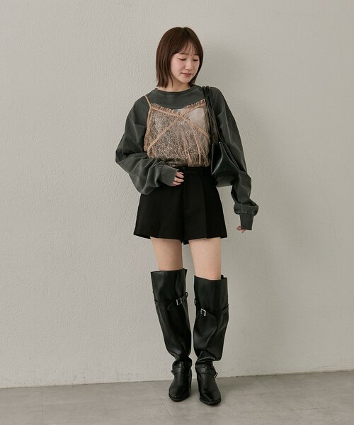 mline（エムライン）の「[mline]シアーレースキャミ（キャミソール・レディース・ブラック/ベージュ・FREE）」の21枚目の写真