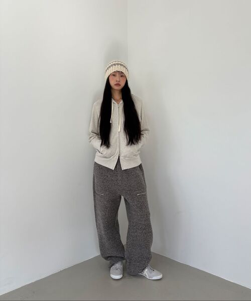 MILLO WOMEN（ミロウーマン）の「ブークルジッパートラウザー [メランジグレー]（その他パンツ・レディース・その他・SMALL/MEDIUM）」の2枚目の写真