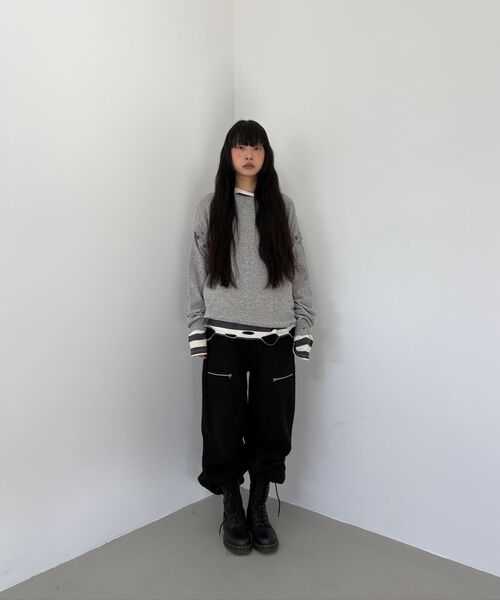 MILLO WOMEN（ミロウーマン）の「ブークルジッパートラウザー [メランジグレー]（その他パンツ・レディース・その他・SMALL/MEDIUM）」の4枚目の写真