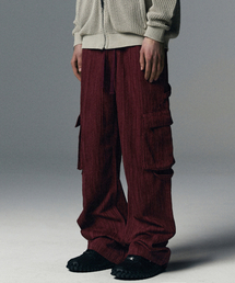 NOT4NERD(�m�b�g�t�H�[�i�[�h)��Stripe Cargo Flare Fit Pants - Red(���̑��p���c)
