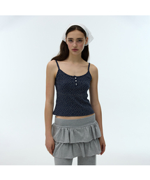 D. BASIC FLOWER BUTTON TOP - 4 COLOR