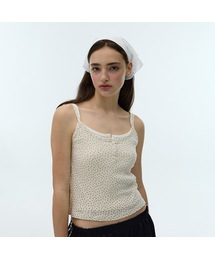 D. BASIC FLOWER BUTTON TOP - 4 COLOR
